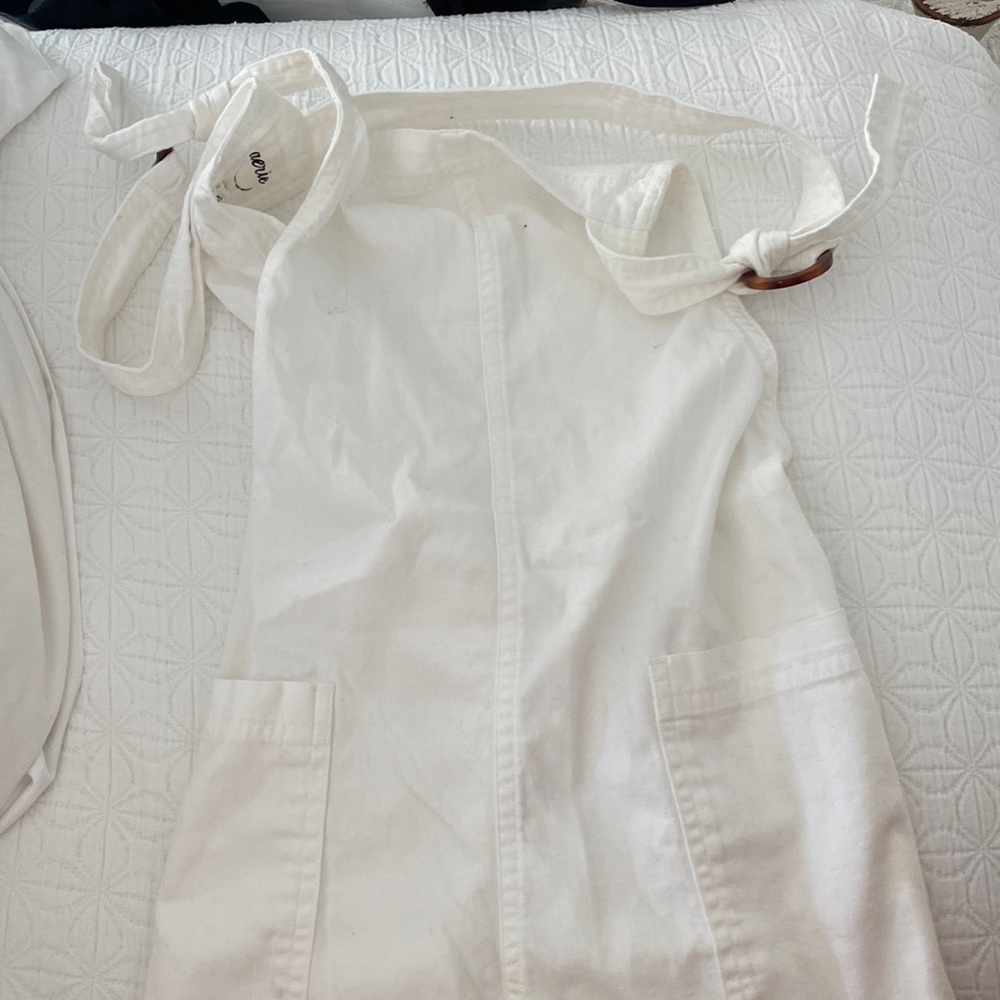 aerie overalls, cotton material